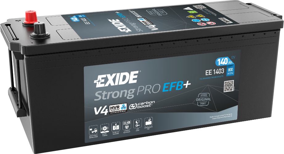 Exide EE1403 Strong PRO EFB+ Commercial Battery -12V 140Ah, 2 Years Warranty