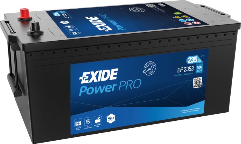 Exide EF2353 Power PRO Professional HDX Commercial Battery -12V 235Ah, 2 Years Warranty