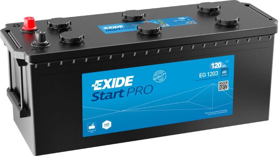 Exide EG1203 Start PRO Commercial Vehicle Battery -12V 120Ah, 2 Years Warranty