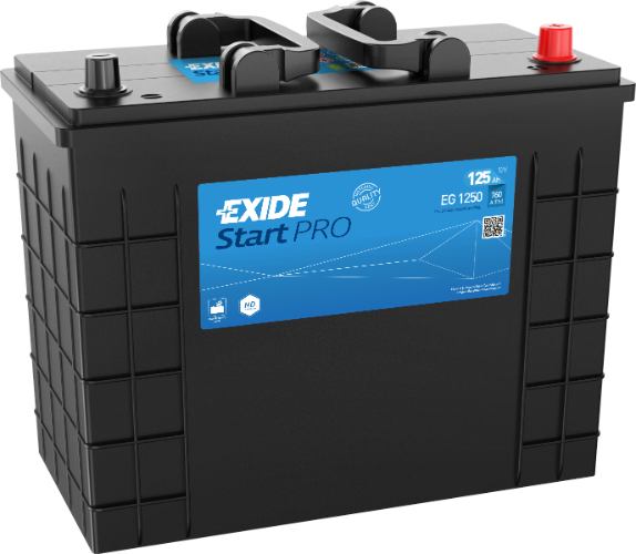 Exide EG1250 W655SE Start PRO Heavy Duty Commercial Professional Battery -12V 125Ah, 2 Years Warranty