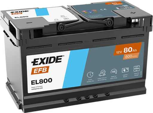 Exide EL800 115 EFB Car Battery -12V 80Ah, 3 Years Warranty