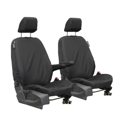 Seat Cover For Ford Transit Connect, Year 2013 - 2024, Driver and Single Passenger Seat, Black, Town & Country - FCB14BLK