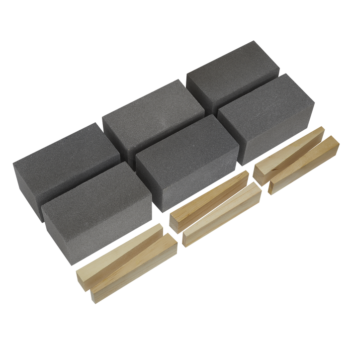 Sealey Floor Grinding Block, 50 x 50 x 100mm, 120 Grit - Pack of 6, FGB120
