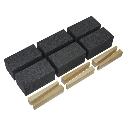 Sealey Floor Grinding Block, 50 x 50 x 100mm, 24 Grit - Pack of 6, FGB24