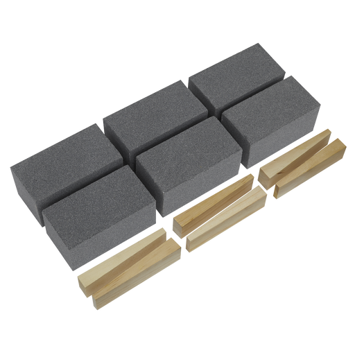 Sealey Floor Grinding Block, 50 x 50 x100mm, 60 Grit - Pack of 6, FGB60