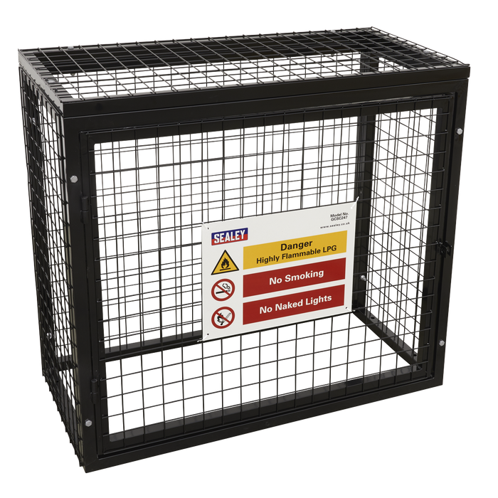 Refurbished Sealey GCSC247 Safety Cage for 2 x 47kg Gas Cylinders