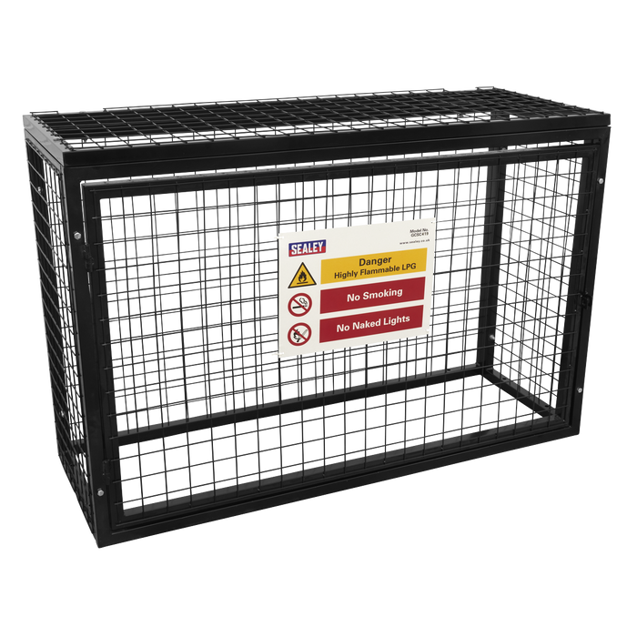 Welding Gas Cylinders Safety Cage - 4 x 19kg, GCSC419, Sealey