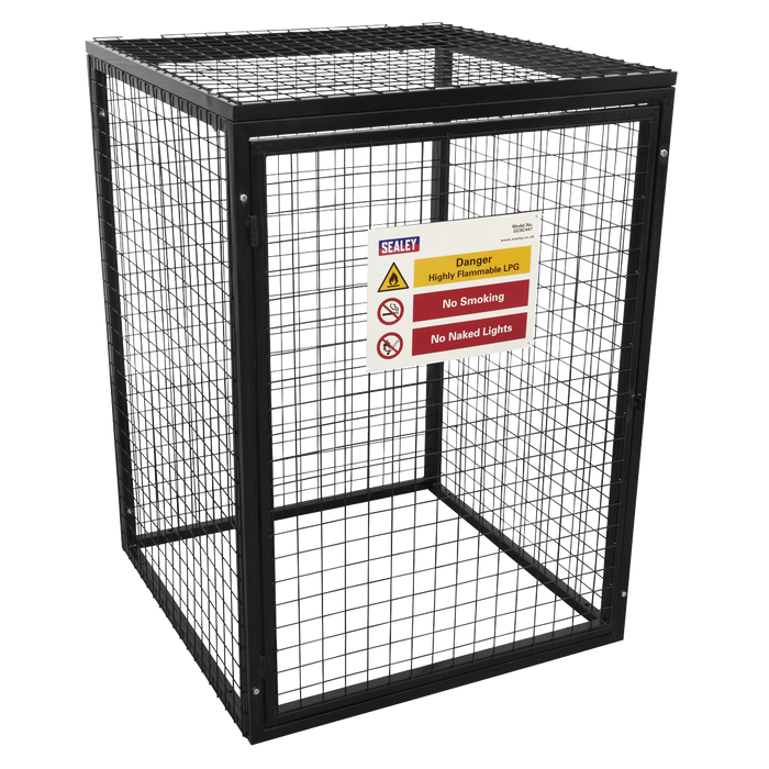 Welding Gas Cylinders Safety Cage - 4 x 47kg, GCSC447, Sealey