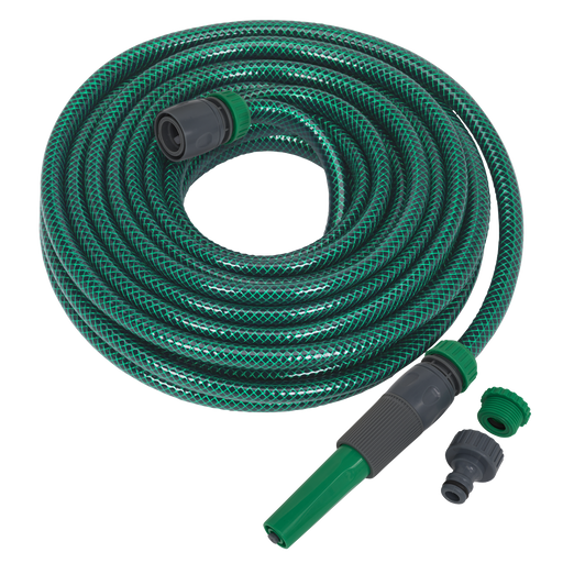 Water Hose 15m with Fittings, GH15R/12, Sealey