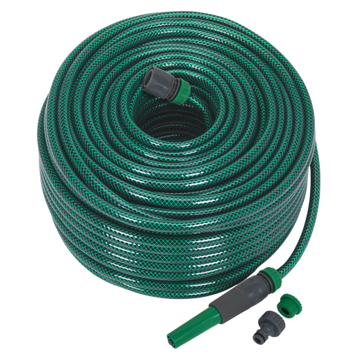 Water Hose 80m with Fittings, GH80R, Sealey