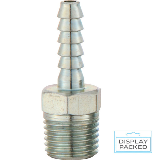 PCL HC2808S Hose Tail 12.7mm (1/2) i/d Hose to Male Thread R 3/8 (Display Packed)