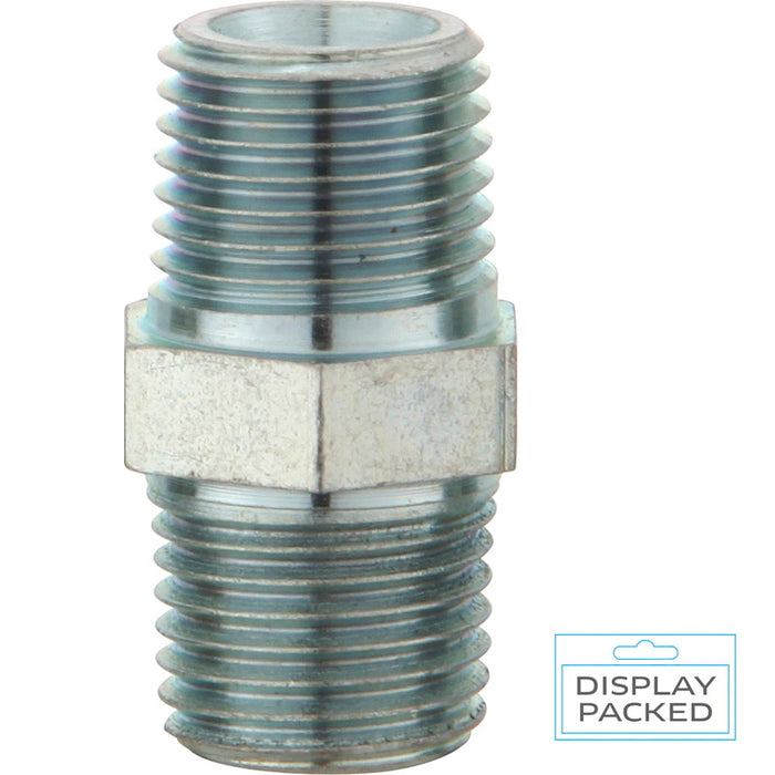 PCL HC6560S Double Union Male Thread R 1/4 Both Ends (Display Packed)