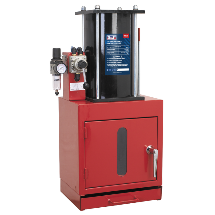 Sealey HCC08 Pneumatic Paint Can Crusher 2.2tonne - Refurbished, Grade C, 6 Months Warranty