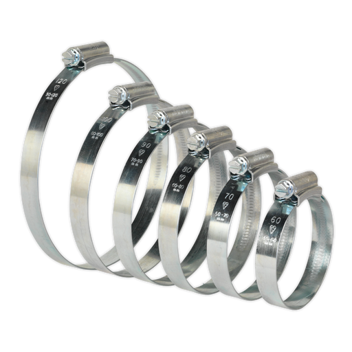 Sealey HCJ26A HI-GRIP® Hose Clip Assortment 26pc Sizes Ø45-160mm