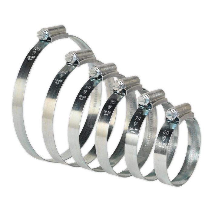 Sealey HCJ26A HI-GRIP® Hose Clip Assortment 26pc Sizes Ø45-160mm