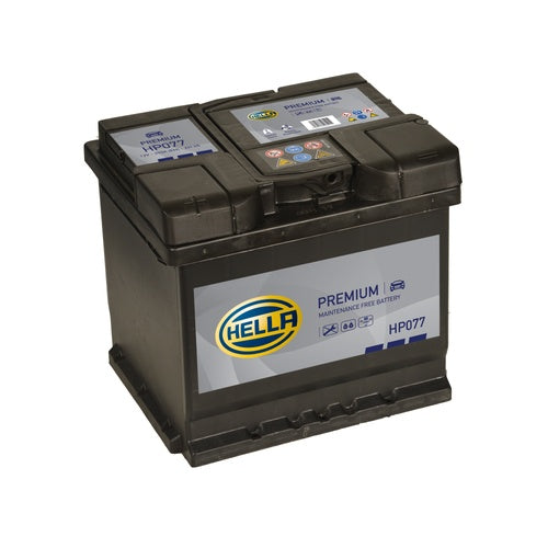 Hella HP077 Sealed Premium Car Battery 12V 45Ah Type 077, 4 Years Warranty
