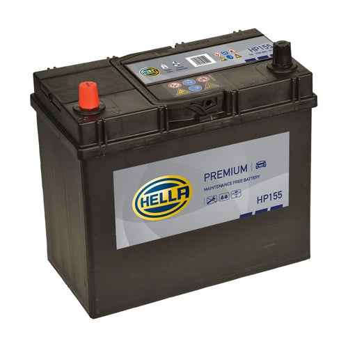 Hella HP155 Sealed Premium Car Battery 12V 45Ah Type 155, 4 Years Warranty