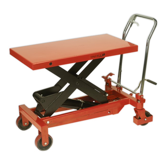 Sealey HPT1000 Hydraulic Platform Truck 1000kg Capacity, Re-Boxed, Grade A, 12 Months Warranty