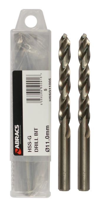 Abracs 11.0mm HSS-G Drill Bit - 5(Pcs) Pack of 1, HSSG11005