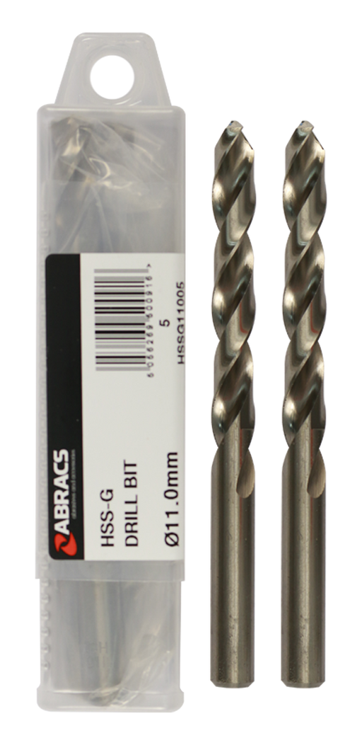 Abracs 11.0mm HSS-G Drill Bit - 5(Pcs) Pack of 1, HSSG11005