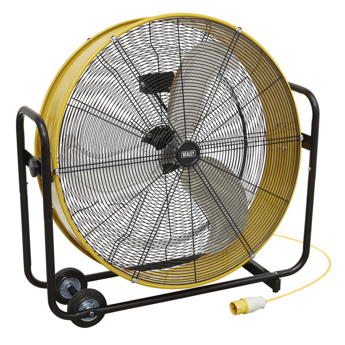 Sealey HVD30110V Industrial High Velocity Drum Fan 30" 110V, Re-Boxed, Grade A, 12 Months Warranty