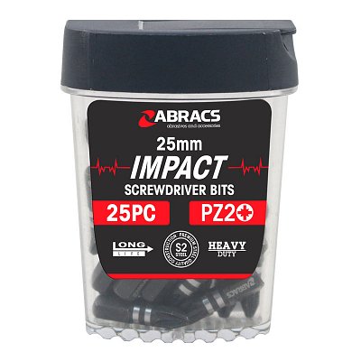 Abracs 100mm Impact Screwdriver Bit - PZ2 2 Pieces, IPZ21002