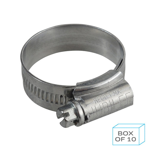 Jubilee JC2535 Hose Clip Size 1 (25-35mm) Mild Steel Zinc Plated (Supplied in Box of 10)