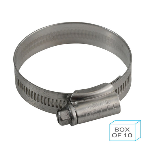 Jubilee JC3550/ST Hose Clip Size 2A (35-50mm) 304 Stainless Steel (Supplied in Box of 10)