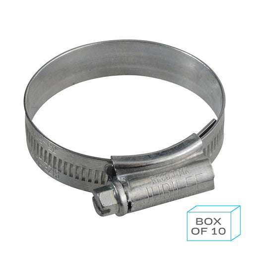 Jubilee JC3550 Hose Clip Size 2A (35-50mm) Mild Steel Zinc Plated (Supplied in Box of 10)