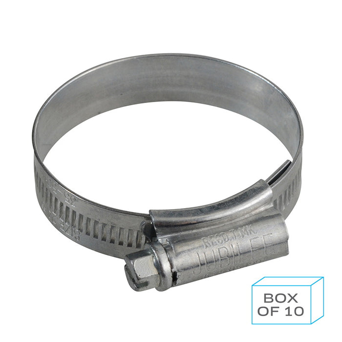Jubilee JC3550 Hose Clip Size 2A (35-50mm) Mild Steel Zinc Plated (Supplied in Box of 10)