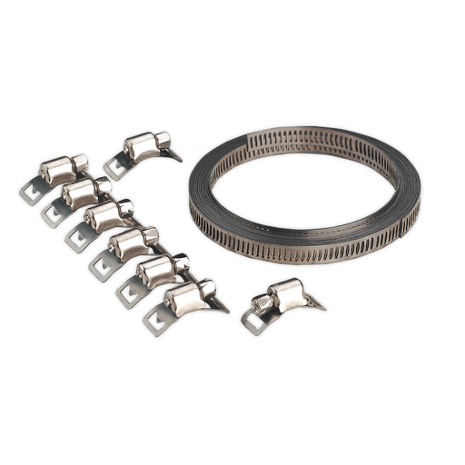 Sealey JC97 Hose Clip Set Self-Build 8mm Band Width