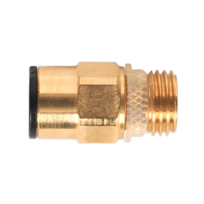 Sealey JGBC814 Brass SuperThread Straight Adaptor 8mm x 1/4"BSP Pack of 2 (John Guest Speedfit® - RM10812)