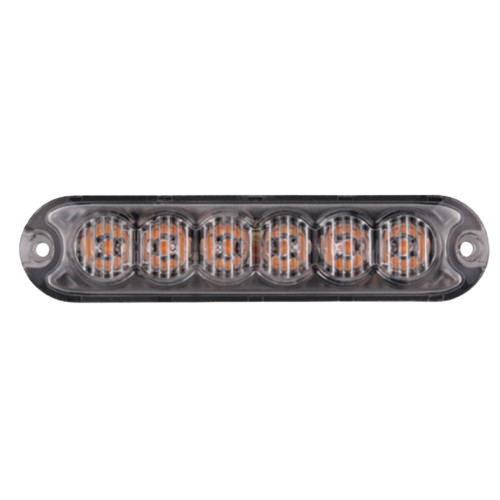 Strobe - 6 Amber Colour LEDs, 130mm Length, R65 Rated, 10-30V, LAP Electrical - KLED6A