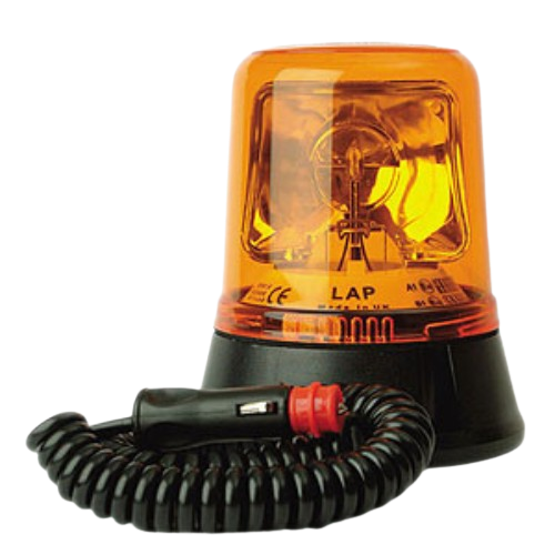 Beacon - Amber Colour, Rotating, R65 Rated, 12V, Magnetic Mount, LAP Electrical - LAP259