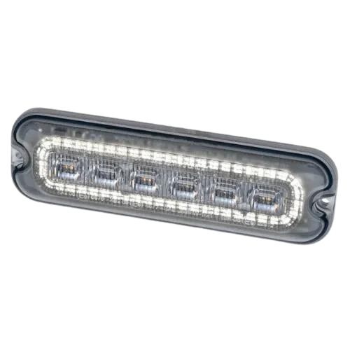 LED Combination Lamp - White Colour Front Marker Light with Central Amber Colour Strobe, 130mm Length, 10-30V, LAP Electrical - LAPCV214