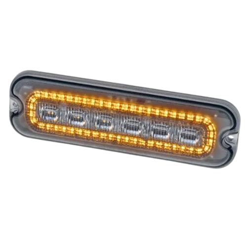 LED Combination Lamp - Amber Colour side Marker Light with Central Amber Colour Strobe, 130mm Length, 10-30V, LAP Electrical - LAPCV215