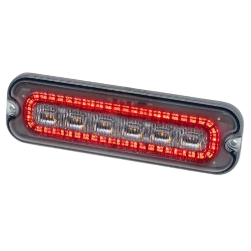 LED Combination Lamp - Red Colour Rear Marker Light with Central Amber Colour Strobe, 130mm Length, 10-30V, LAP Electrical - LAPCV216