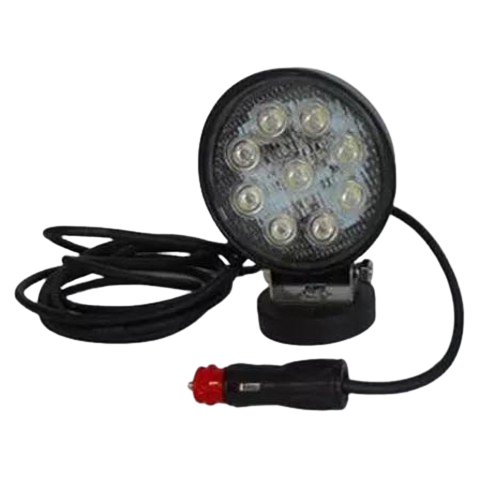 Work Light - 9 LEDs, 1400 Effective Lumen, Round Shape, Magnetic Mount, 10-30V, LAP Electrical - LAPR279MAG