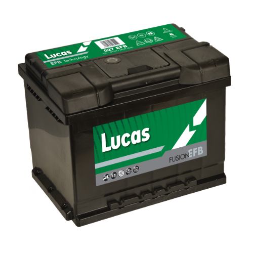 Lucas LE027 EFB StartStop Car Battery - 12v 60Ah, 3 Years Warranty