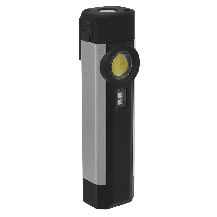 Sealey LED220UV Rechargeable Aluminium Pocket Light with UV 3W COB & 1 SMD LED