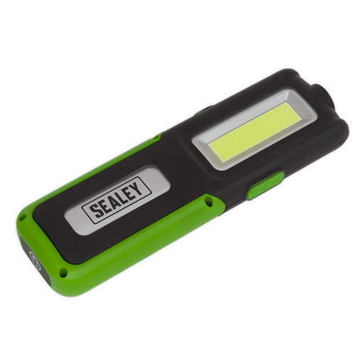 Sealey LED318G Rechargeable Inspection Light 5W COB & 3W SMD LED with Power Bank - Green