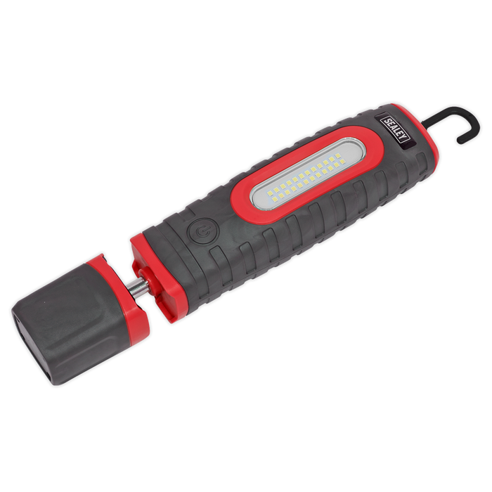 Sealey LED3606R Rechargeable 360° Inspection Light 24 SMD & 3W SMD LED Red 2 x Lithium-ion