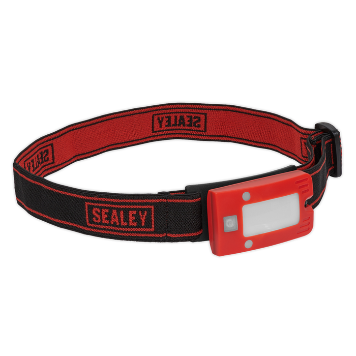 Sealey LED360HTR Rechargeable Head Torch 2W COB LED Auto-Sensor Red