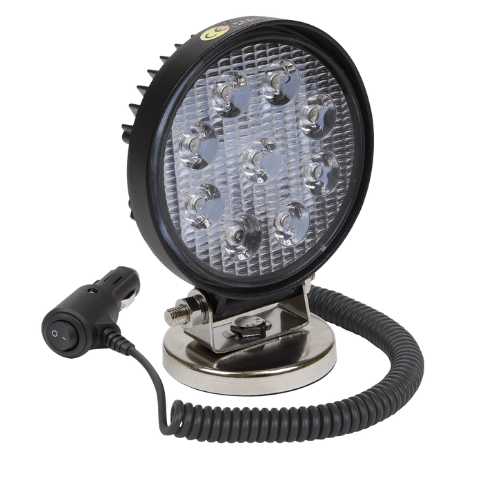Sealey LED3RM Round Work Light with Magnetic Base 27W SMD LED