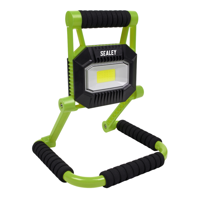 Sealey LEDFL10W Rechargeable Portable Fold Flat Floodlight 10W COB LED Lithium-ion