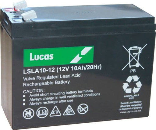 Lucas LSLA1012 Sealed Battery - 12v 10Ah, 1 Year Warranty