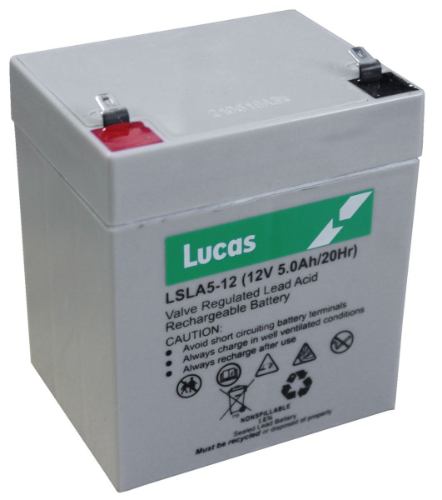 Lucas LSLA512 SLA Battery - 12v 5Ah, 1 Year Warranty