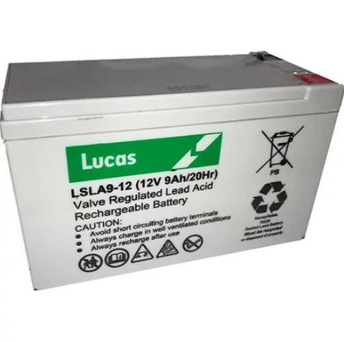 Lucas LSLA912 SLA battery - 12v 9Ah, 1 Year Warranty