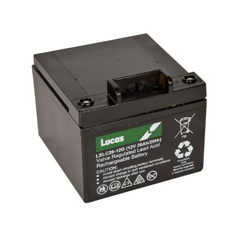 Lucas LSLC2612G Golf Battery with Torberry Lead - 12v 26Ah, 1 Year Warranty