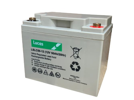 Lucas LSLC5012 Agm Battery - 12v 50Ah, 1 Year Warranty